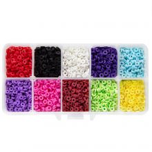 Assortiment - Perles en Polymère (4 x 1 mm) Mix Color (4000 pièces)