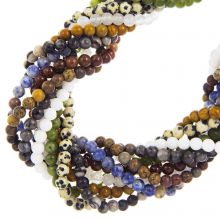 Mélange de Perles en Pierre Naturelle (4 mm) Mixed Stones (10 Brins)