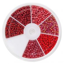 Assortiment - Rocailles (3 mm) Mix Color Red