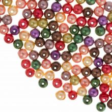 Mélange de Perles en Verre Cirées (6 mm) Mix Color Festive (30 grammes / ca. 100 pièces) 