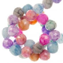 Perles Facettes Craquelé Rondes (8 mm) Mix Color AB (60 pièces)