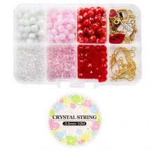 Kit DIY Bijoux - Perles en Verre & Apprêts (diverses tailles) Mix Color 