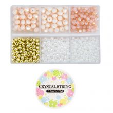 Kit DIY Bijoux - Perles en Verre & Acryliques (diverses tailles) Mix Color