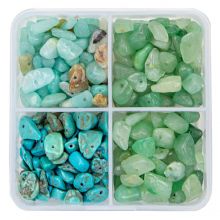 Assortiment - Perles Chips en Pierre Naturelle (3 - 8 mm) Mixed Stones (4 x 15 grammes)