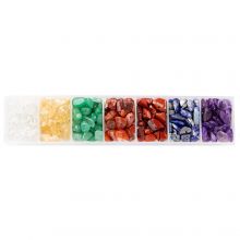 Assortiment - Perles Chips en Pierre Naturelle (3 - 8 mm) Mixed Stones (7 x 13 grammes)