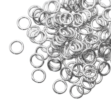 Anneaux de Saut (8 x 0.8 mm) Argent Antique (200 pièces)