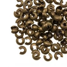Caches Perles à Écraser (6.5 mm) Bronze (25 pièces)  