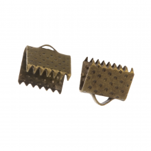 Embout Ruban (7.5 x 8 mm) Bronze (20 pièces)