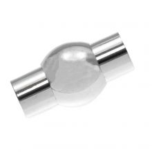 Fermoir Magnétique Acier Inoxydable (Diamètre de l'intérieur 6 mm) Argent Antique (1 pièce)