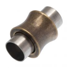 Fermoir Magnétique Acier Inoxydable (Diamètre de l'intérieur 6 mm) Antique Bronze (1 pièce)
