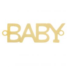 Connecteur Bijoux Acier Inoxydable Baby (29 x 9 mm) Or (5 pièces)