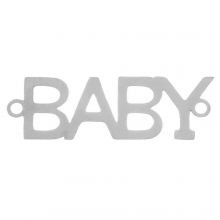 Connecteur Bijoux Acier Inoxydable Baby (29 x 9 mm) Argent Antique (5 pièces)