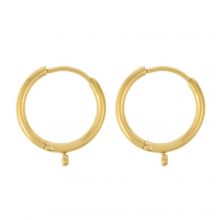 Boucles d'Oreilles Huggie Acier Inoxydable (15 x 13 mm) Or (4 pièces)