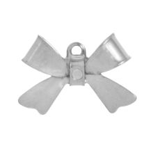 Breloque Acier Inoxydable Noeud Papillon (10 x 15 x 4 mm) Argent Antique (5 pièces)