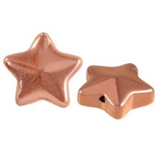 Perles en Verre Électroplaquées (13 x 13.5 x 5.5 mm) Rose-Gold (5 pièces)