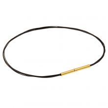 DIY Bracelet - Fil Métallique avec Fermoir à Baïonnette (19 cm) Black (1 pièce)