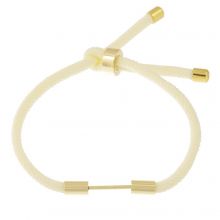 DIY Bracelet - Cordon Nylon Tressé Réglable (23 cm) Creamy White (1 pièce)