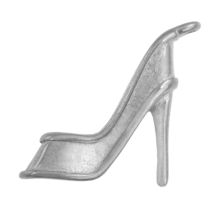 Breloque Acier Inoxydable Chaussure à talons hauts (13.5 x 16 x 3.5 mm) Argent Antique (2 pièces)