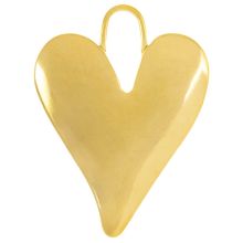 Pendentif Acier Inoxydable Coeur (33 x 25 x 3 mm) Or (1 pièces)