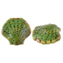 Perles en Céramique Coquille (27 x 29 x 12 mm) Meadow Green (1 pièces)