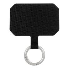 Plaque de fixation Cordon téléphonique avec anneau (Black - Argent antique) 1 pièces