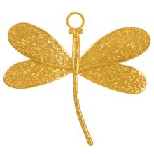 Pendentif Acier Inoxydable Libellule (41 x 44 x 2.5 mm) 18K Gold Ion Plated (1 pièce)