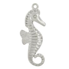 Pendentif Acier Inoxydable Hippocampe (30 x 11 x 3.5 mm) Argent Antique (1 pièce)