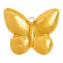 Pendentif Acier Inoxydable Papillon (27 x 23 x 3 mm) 18K Gold Plated (1 pièce)