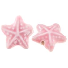 Perles en Céramique Étoile de mer (20 x 21 x 9 mm) Baby Pink (3 pièces)