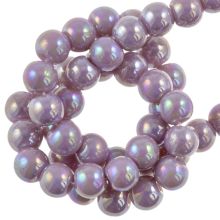 Perles en Verre Électroplaquées (4 mm) Light Wisteria Purple AB (98 pièces)