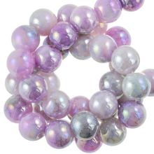 Perles en Verre Électroplaquées (8 mm) Fair Orchid AB (100 pièces)