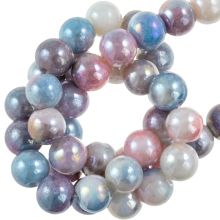 Perles en Verre Électroplaquées (8 mm) Blue Allure AB (100 pièces)
