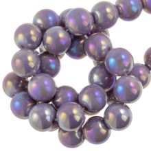 Perles en Verre Électroplaquées (10 mm) Wisteria Purple AB (39 pièces)