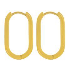 Boucles d'Oreilles Acier Inoxydable (21.5 x 12 x 3 mm) Or (2 pièces)