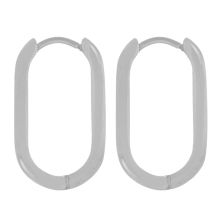 Boucles d'Oreilles Acier Inoxydable (21.5 x 12 x 3 mm) Argent Antique (2 pièces)