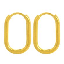 Boucles d'Oreilles Acier Inoxydable (19 x 12 x 2 mm) Or (2 pièces)