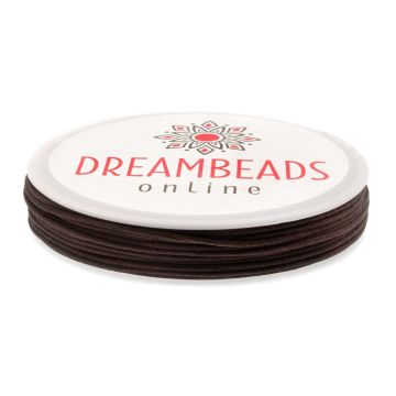 Cordon Satin (1 mm) Dark Brown (15 mètres)