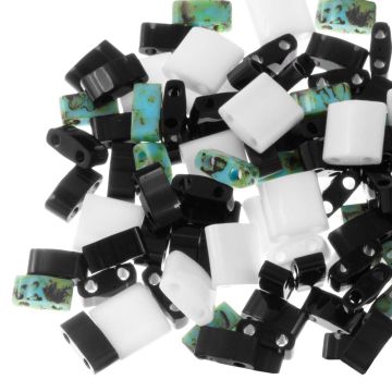 Mélange de Miyuki Tila (5 x 5 / 5 x 2.3 mm) Abstract (80 pièces)