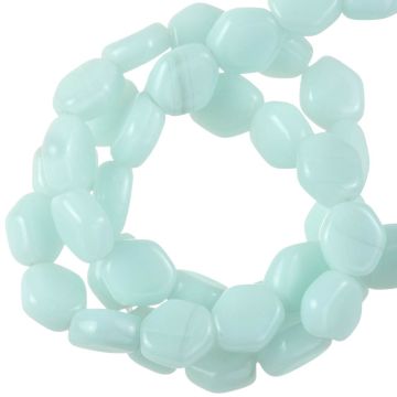 Perles en Verre Hexagon (6 x 5 x 2.5 mm) Peppermint (37 pièces)