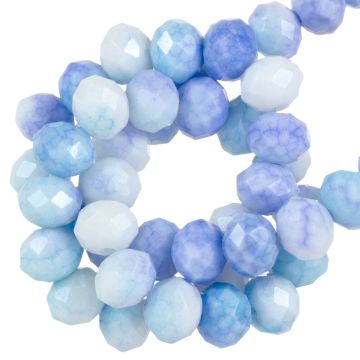 Perles Facettes Rondelles (8 x 6 mm) Light Sky Blue (65 pièces)