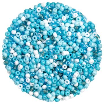 Mélange de Rocailles (3 mm) Mix Color Light Sky Blue (50 grammes)