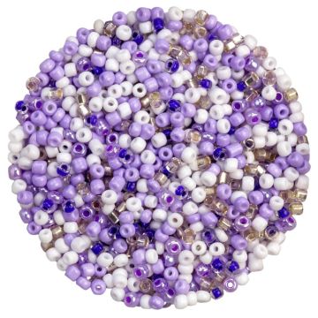 Mélange de Rocailles (3 mm) Mix Color Medium Purple (50 grammes)