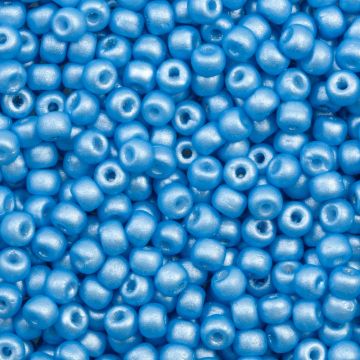 Rocailles Tchèques (3 mm) Ibiza Blue Pearlshine Mat (15 grammes)