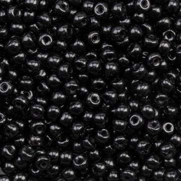 Rocailles Tchèques (4 mm) Black (15 grammes)