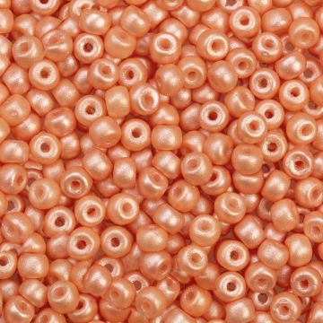 Rocailles Tchèques Mat (4 mm) Peach Fuzz Pearlshine (15 grammes)