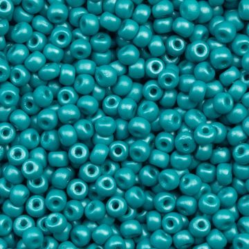 Rocailles Tchèques (4 mm) Teal Pearlshine Mat (15 grammes)