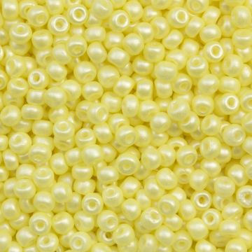Rocailles Tchèques Mat (4 mm) Yellow Iris Pearlshine (15 grammes)