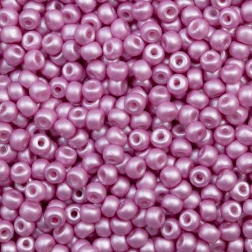 Rocailles Tchèques Mat (4 mm) Mauve Orchid Pearlshine (15 grammes)