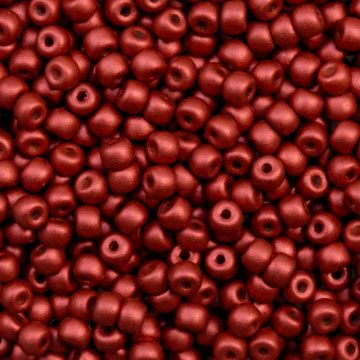Rocailles Tchèques (3 mm) Metallic Red (15 grammes)
