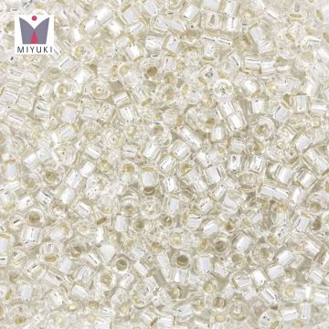 Perles Miyuki Delica (11/0) Silver Lined Crystal (2.8 grammes)